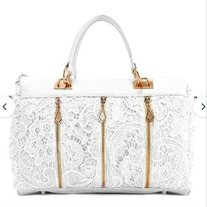 Vorcool Lace Style Faux Leather Handbag/Shoulder bag
